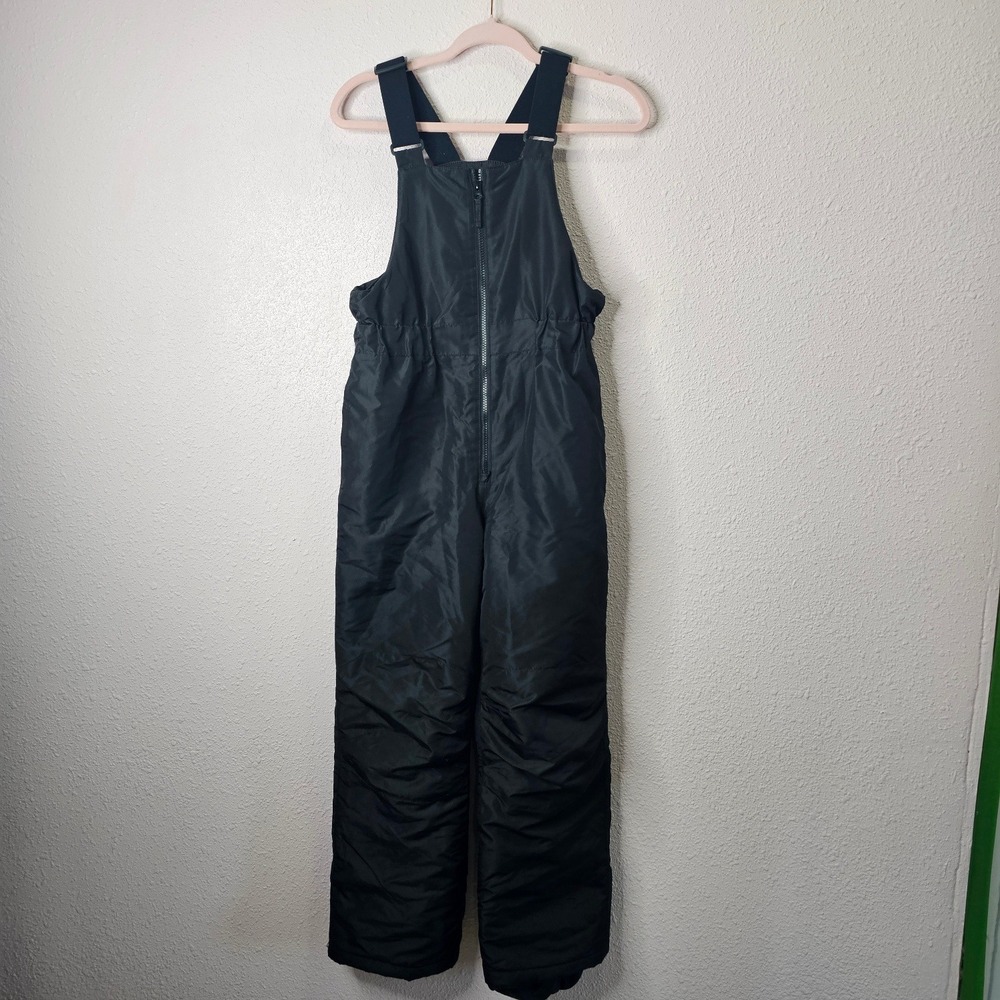 The Childrens Place Kids Black Insulated Snow Bib Overalls Size 14 XL Winter Ski